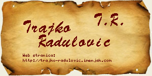 Trajko Radulović vizit kartica